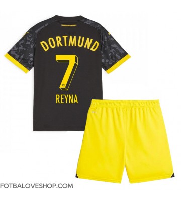 Borussia Dortmund Giovanni Reyna #7 Dětské Venkovní Dres 2023-24 Krátký Rukáv (+ trenýrky)